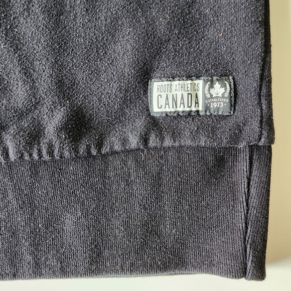 ROOTS CANADA Sweatshirt Dress Womens XS Black Sweat Relaxed Crew Neck Cuff Sleev - Picture 4 of 16